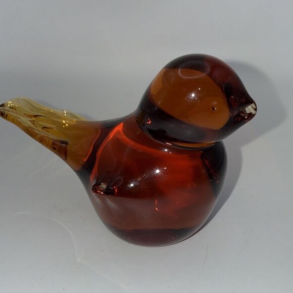 Viking Glass Amber Bird - Picture 6 of 8